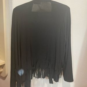 NWT FRINGE TREND SETTER OPEN JACKET